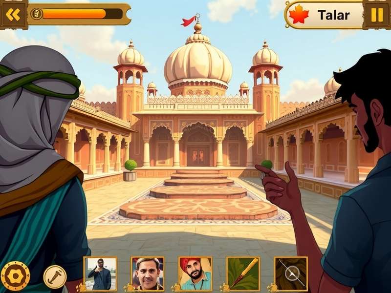 Royal Rajasthan Journey character interacting with Rajasthani locals